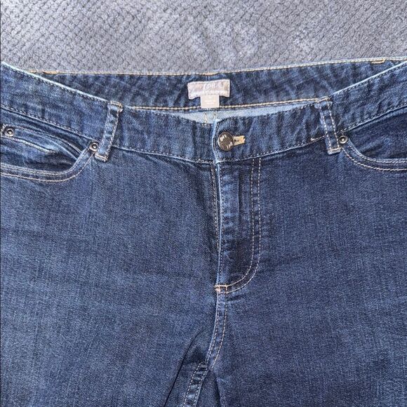 Jโ Jill Dark Wash Straight Leg Stretch Jeans Size 6 Cotton Blend - Picture 4 of 13